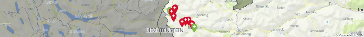 Map view for Pharmacies emergency services nearby Schnifis (Feldkirch, Vorarlberg)